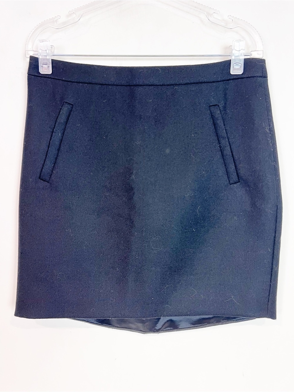 J. CREW BLACK WOOL MINI SKIRT WOMENS SZ 4 NWT